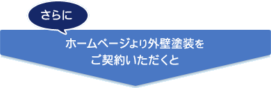 さらにホームページより外壁塗装をご契約いただくと